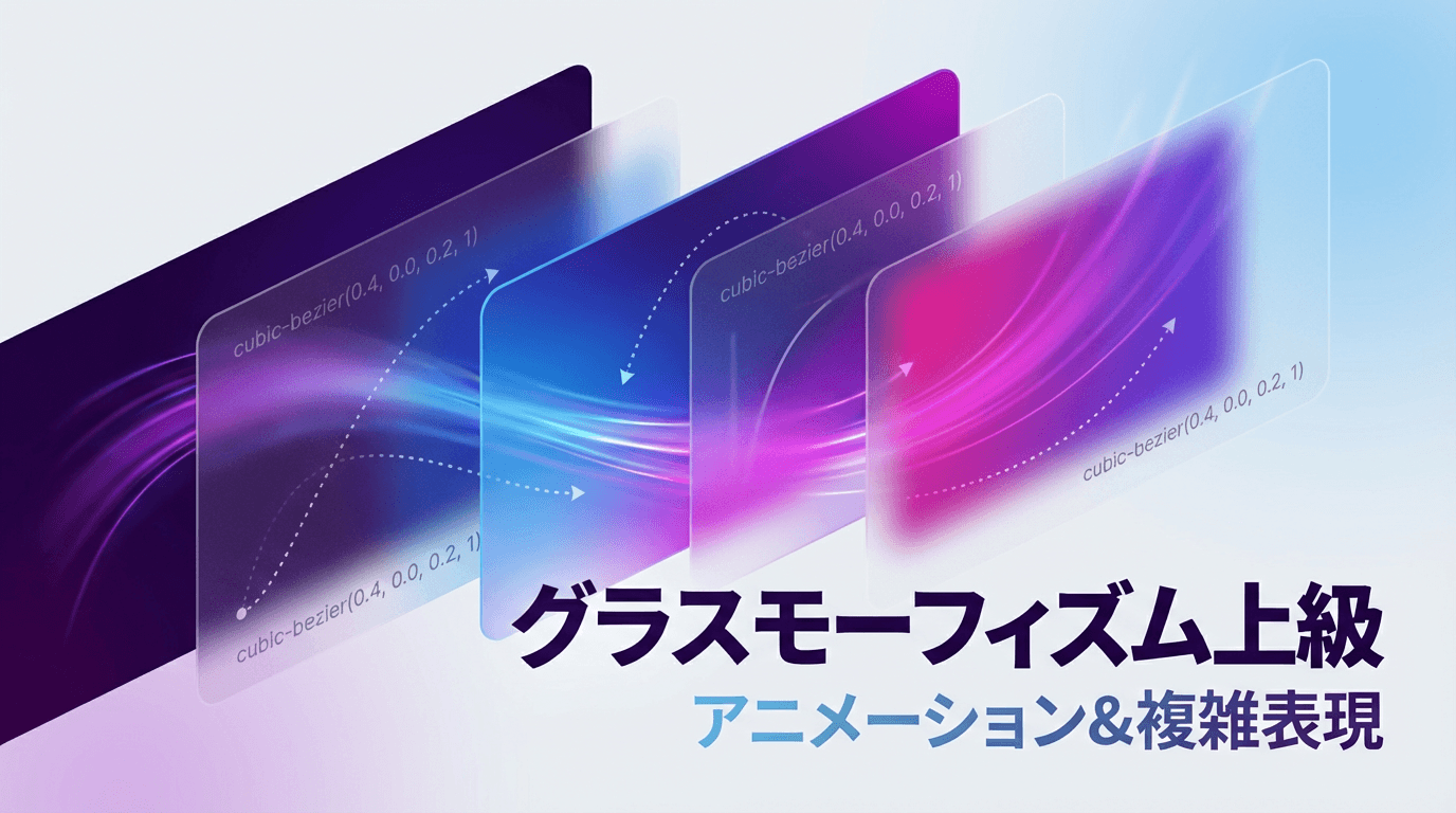 グラスモーフィズム上級テクニック｜アニメーション・グラデーション・複雑な表現の実装方法