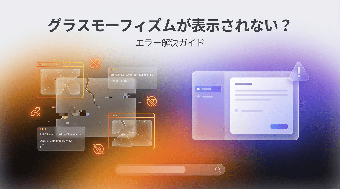 グラスモーフィズムが表示されない?よくあるエラーと解決法を初心者向けに解説
